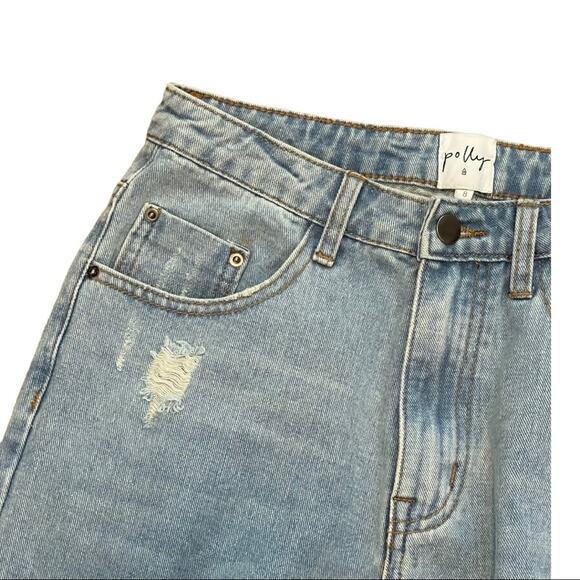 Princess Polly Paola High Rise Straight Leg Distressed 8 - Picture 5 of 12